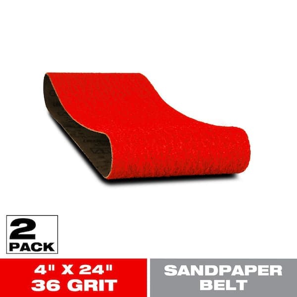 DIABLO 4 in. x 24 in. 80-Grit Sanding Belts (2)