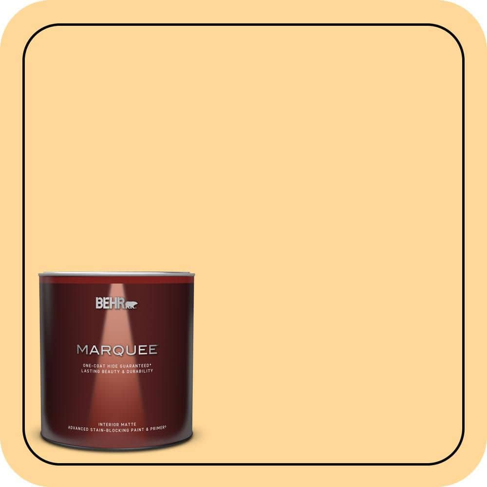 BEHR MARQUEE 1 qt. #P250-3 Marsh Marigold Matte Interior Paint & Primer