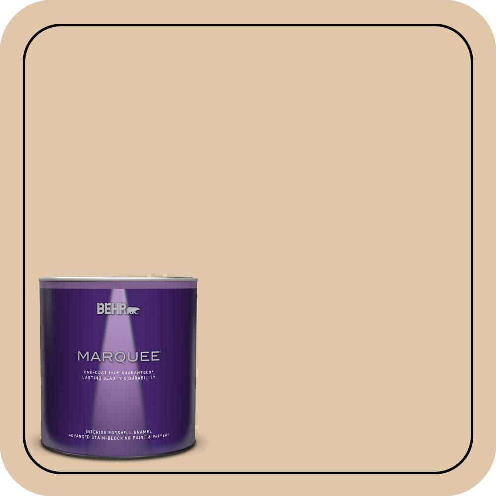 BEHR MARQUEE 1 qt. #S260-2 Pumpkin Seed Eggshell Enamel Interior Paint & Primer