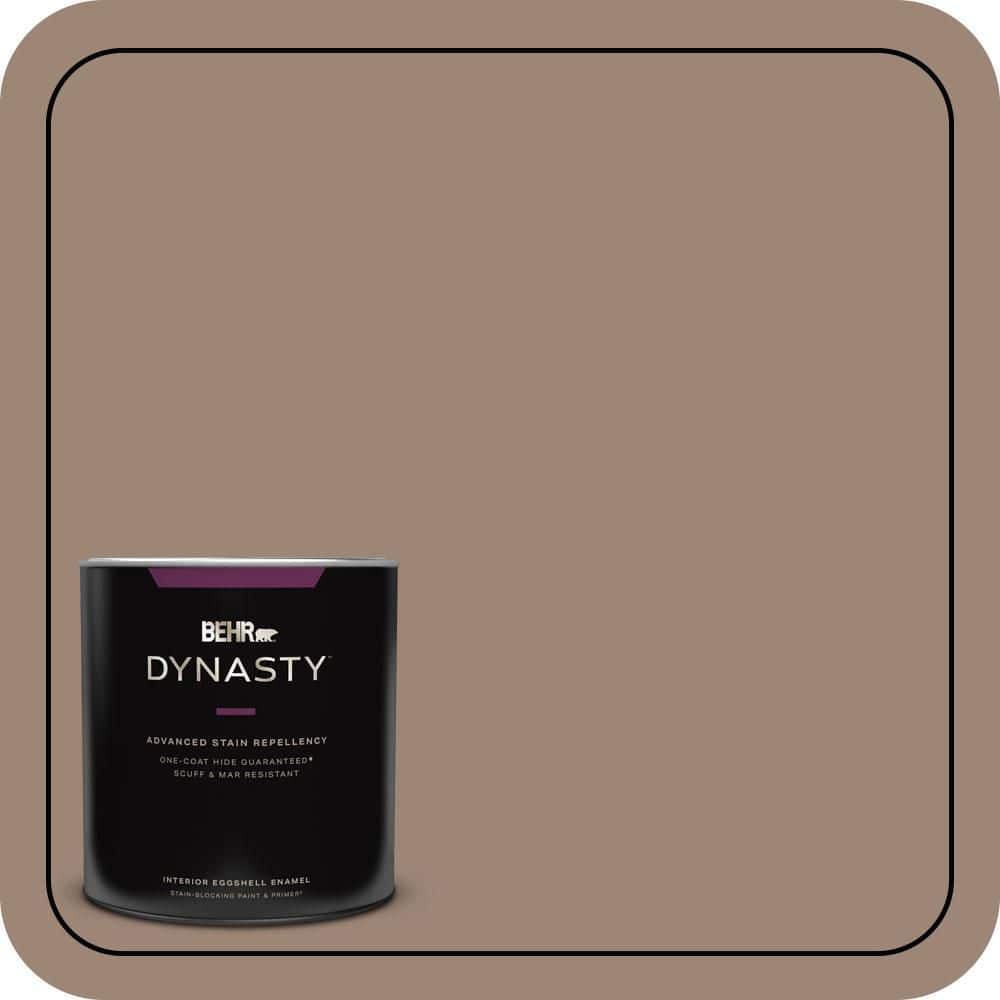 BEHR DYNASTY 1 qt. #PPU5-16 Earthnut One-Coat Hide Eggshell Enamel Interior Stain-Blocking Paint and Primer