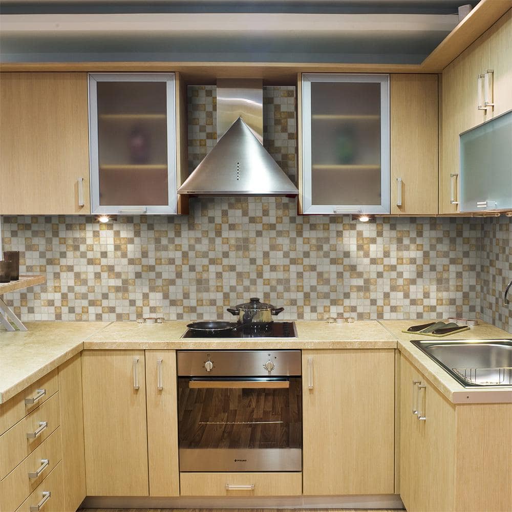 Jeffrey Court Travertine Medley Beige 12 in. x 12 in. Cream/Taupe Honed Travertine Floor and Wall Mosaic Tile (1 sq. ft./Each) (3)
