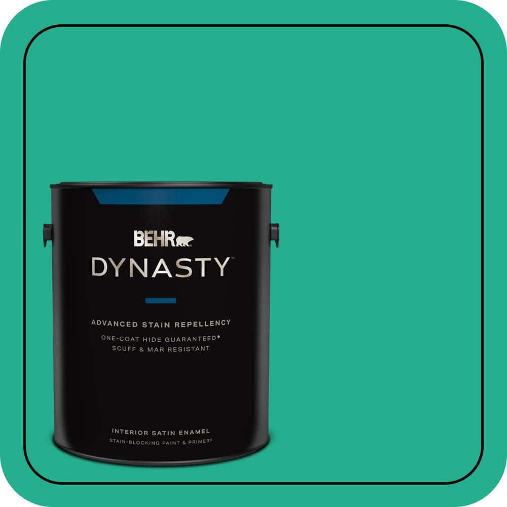 BEHR DYNASTY 1 gal. #480B-5 Mermaid Song Satin Enamel Interior Stain-Blocking Paint & Primer