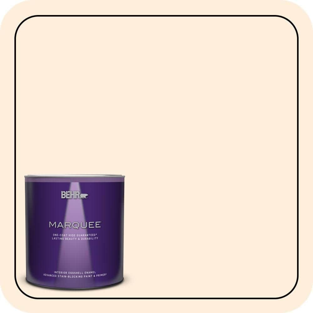 BEHR MARQUEE 1 qt. #PWN-23 Silk Gown Eggshell Enamel Interior Paint & Primer