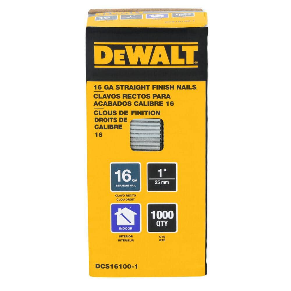 DEWALT 1 in. x 16 Gauge Glue Collated Straight Finish Nails (1000-Pack) (2)