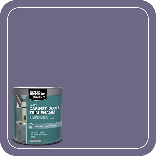 BEHR PREMIUM 1 qt. #PPU16-18 Hyacinth Arbor Satin Enamel Interior/Exterior Cabinet, Door & Trim Paint (2)