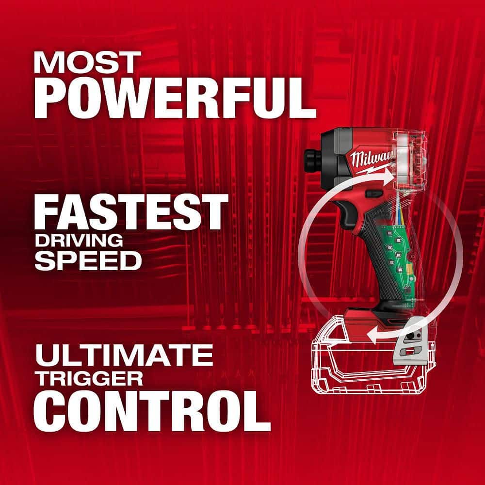 Milwaukee M18 FUEL 18V Lithium-Ion Brushless Cordless 1/4 in. Hex Impact Driver (Tool-Only) (3)