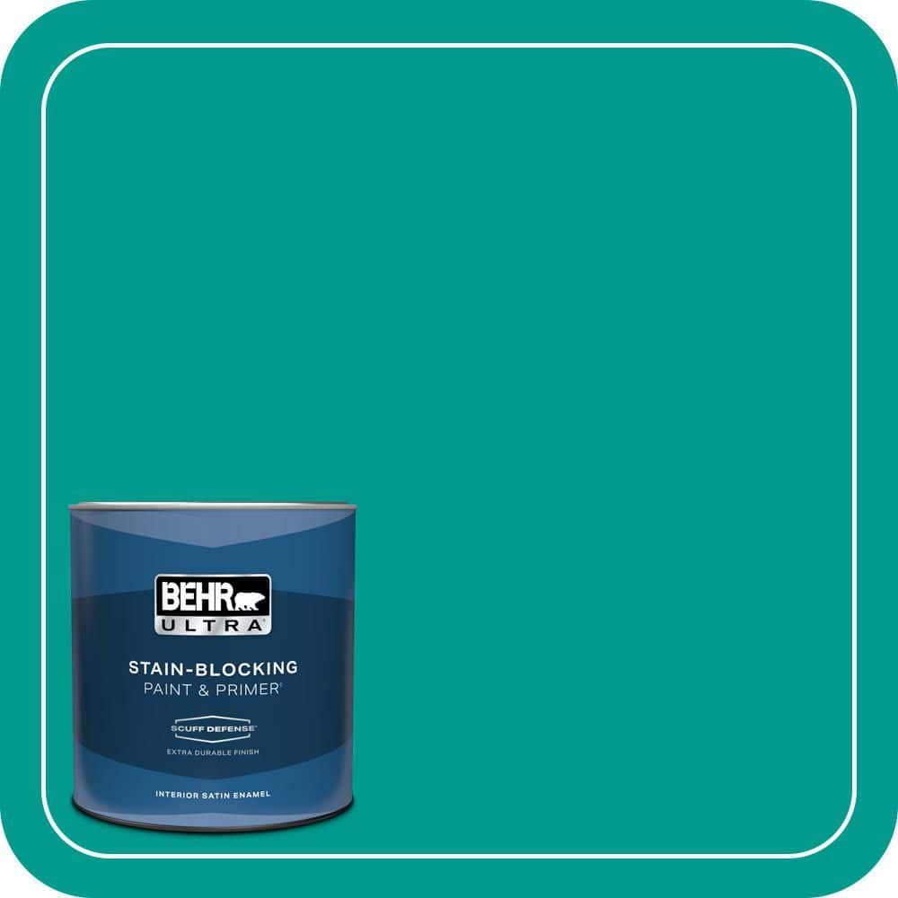 BEHR ULTRA 1 qt. #P450-6 Tropics Extra Durable Satin Enamel Interior Paint & Primer
