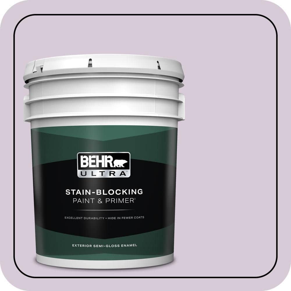 BEHR ULTRA 5 gal. #670C-3 Purple Cream Semi-Gloss Enamel Exterior Paint & Primer