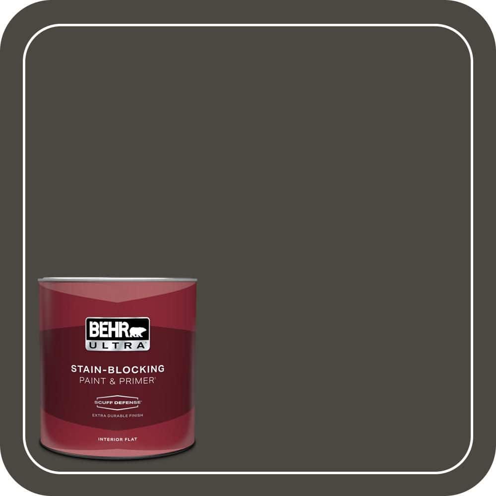 BEHR ULTRA 1 qt. #T18-11 Unplugged Extra Durable Flat Interior Paint & Primer