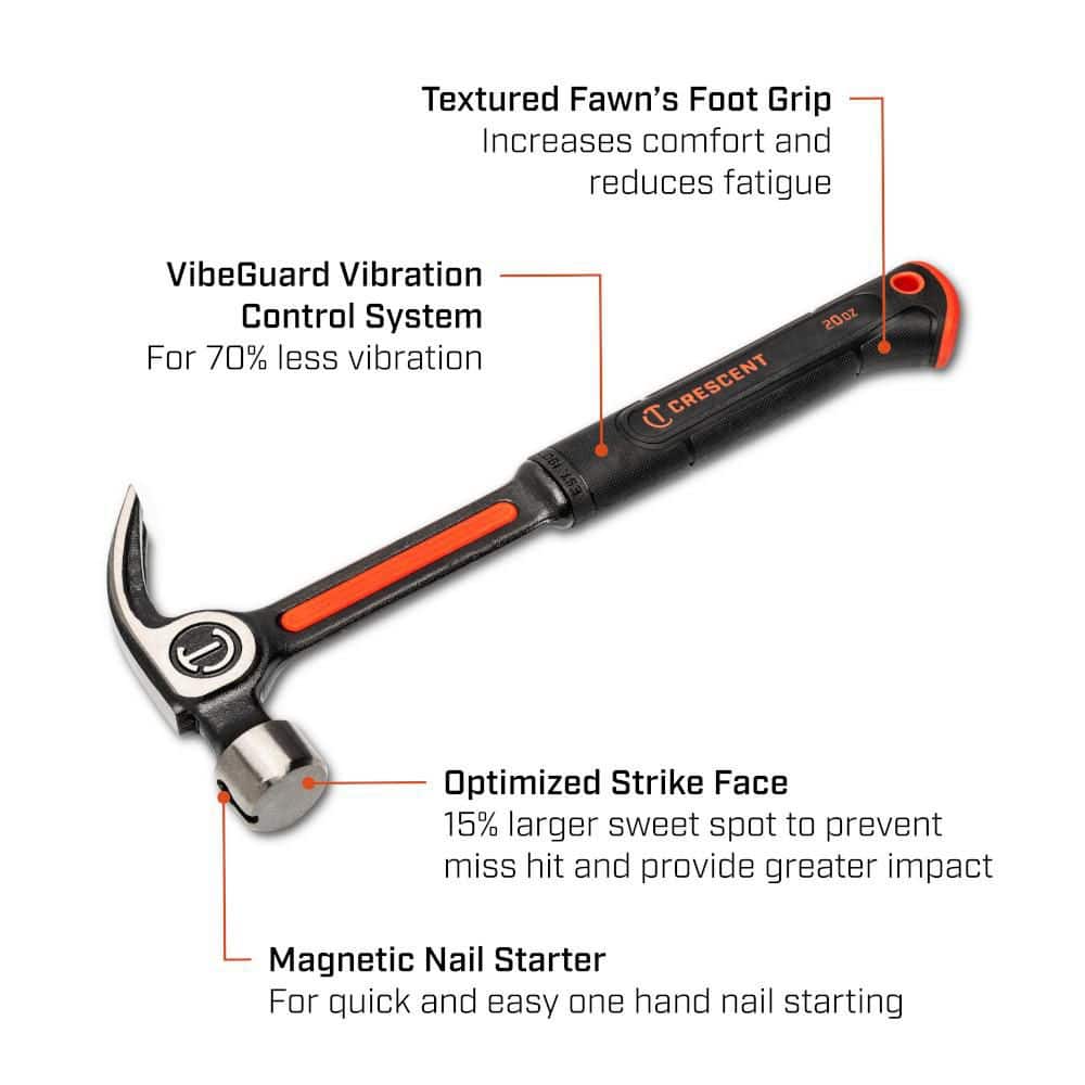 Crescent 20 oz. Steel Curve Claw Hammer (2)