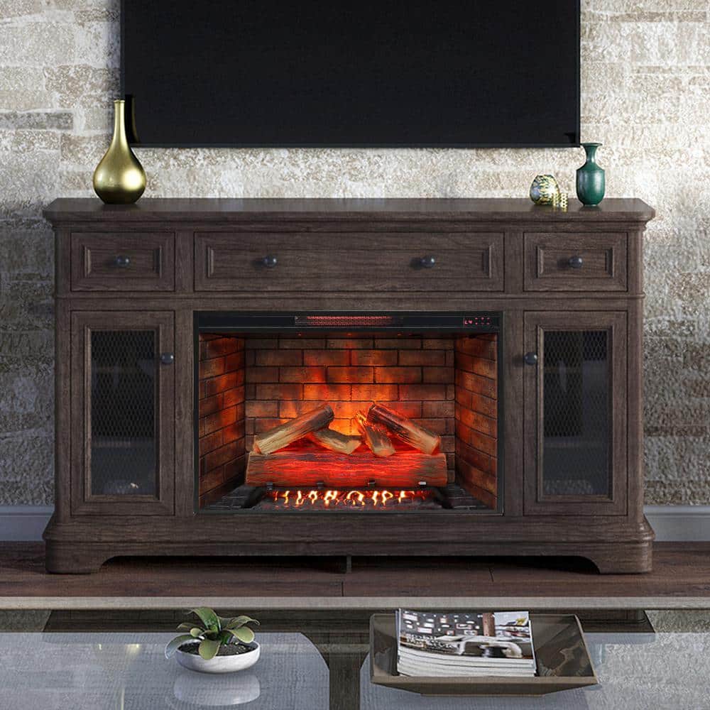 INNOBULE 33 in. Ventless Electric Fireplace Insert