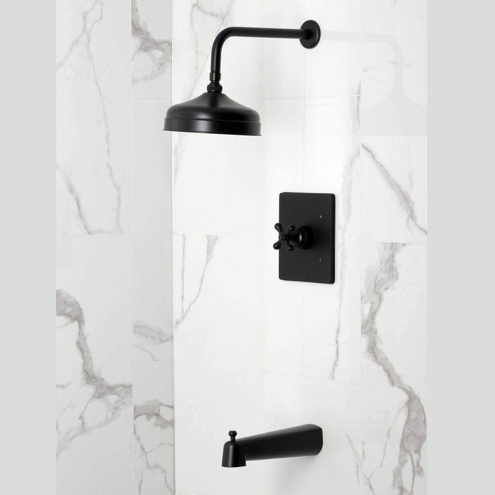 Kingston Brass Revival 1-Handle 1-Spray Tub and Shower Faucet 1.8 GPM in Matte Black (2)