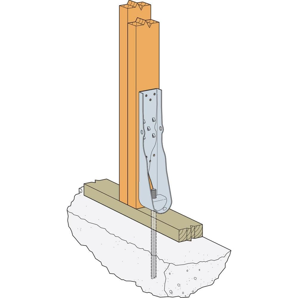 Simpson Strong-Tie HDUE7 3 in. x 14-11/16 in. 14-Gauge Galvanized Predeflected Holdown with Strong-Drive SDS Screws (3)