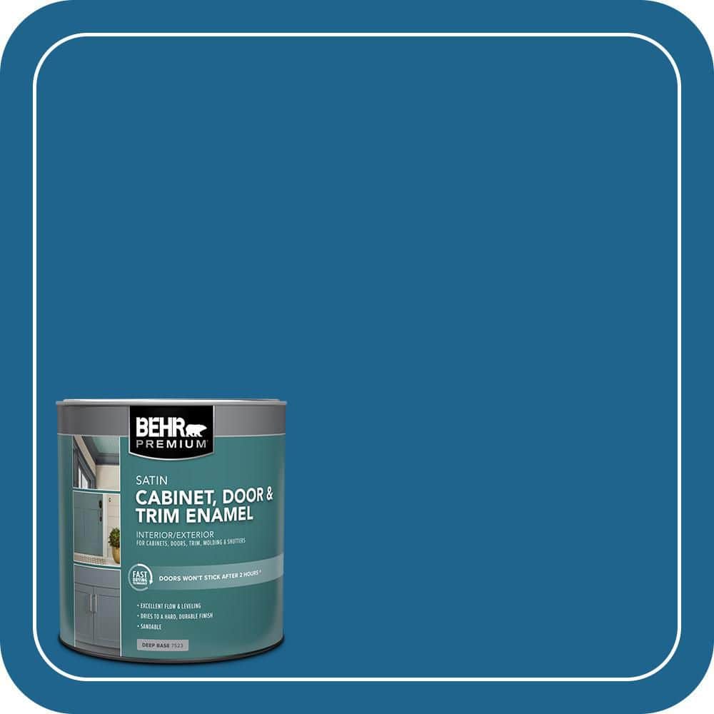 BEHR PREMIUM 1 qt. #MQ5-57 Traditional Blue Satin Enamel Interior/Exterior Cabinet, Door & Trim Paint