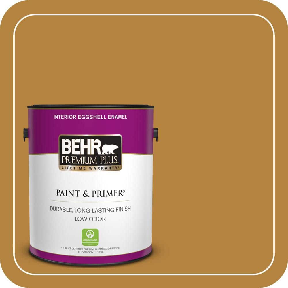 BEHR PREMIUM PLUS 1 gal. #S-H-330 Honeysuckle Blast Eggshell Enamel Low Odor Interior Paint & Primer