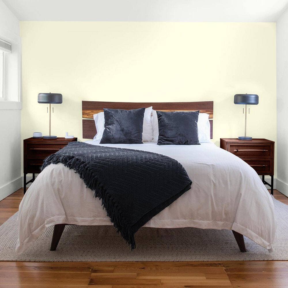 Glidden Ultra-Hide 1 gal. PPG1212-1 Capri Cream Ultra Flat Interior Paint (4)