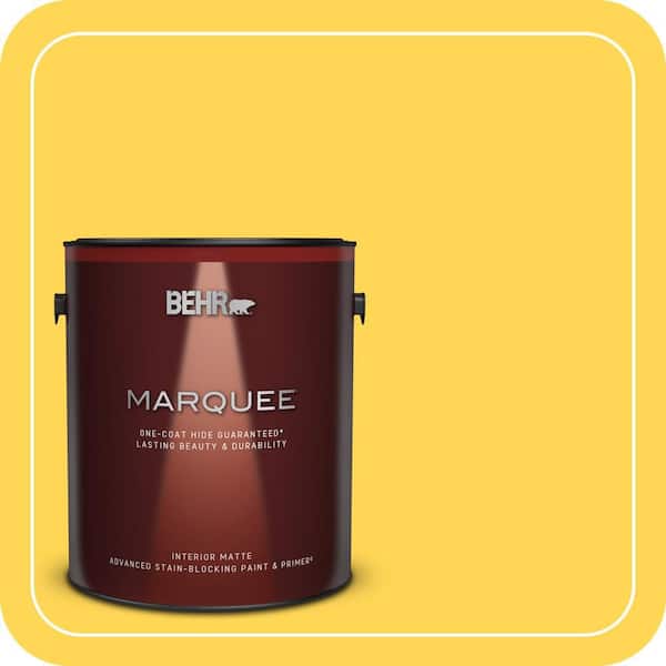 BEHR MARQUEE 1 gal. #P300-6 Buzz-in Matte Interior Paint & Primer (2)