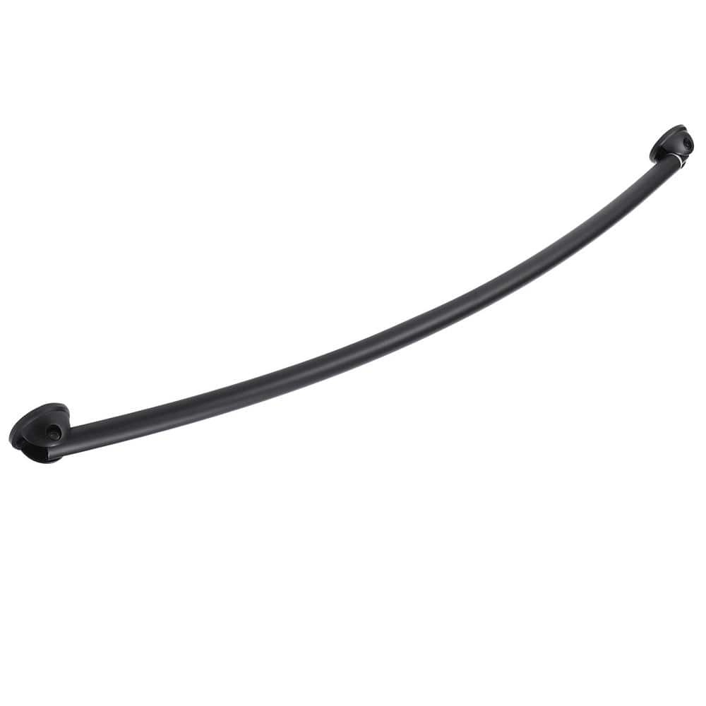 Design House 44 in.-66 in. Steel Curved Shower Rod in Matte Black (3)