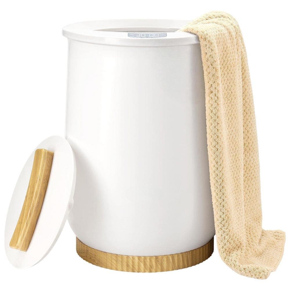 Numhew 1-Piece Clear White Towel Warmer Bucket, Towel Warmer with 3 Heating Modes, Towel Heater for Oversize Bathrobes Blankets (1)
