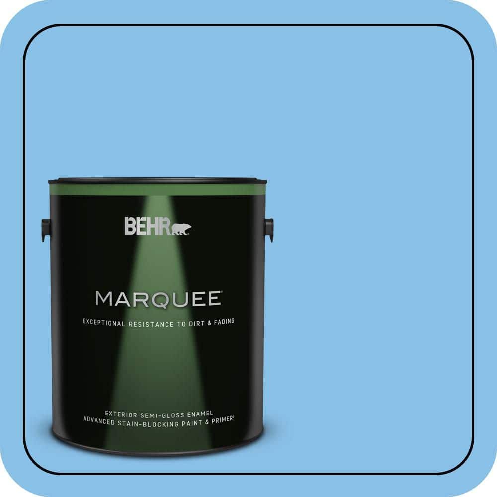 BEHR MARQUEE 1 gal. #P510-3 Rhodes Semi-Gloss Enamel Exterior Paint & Primer