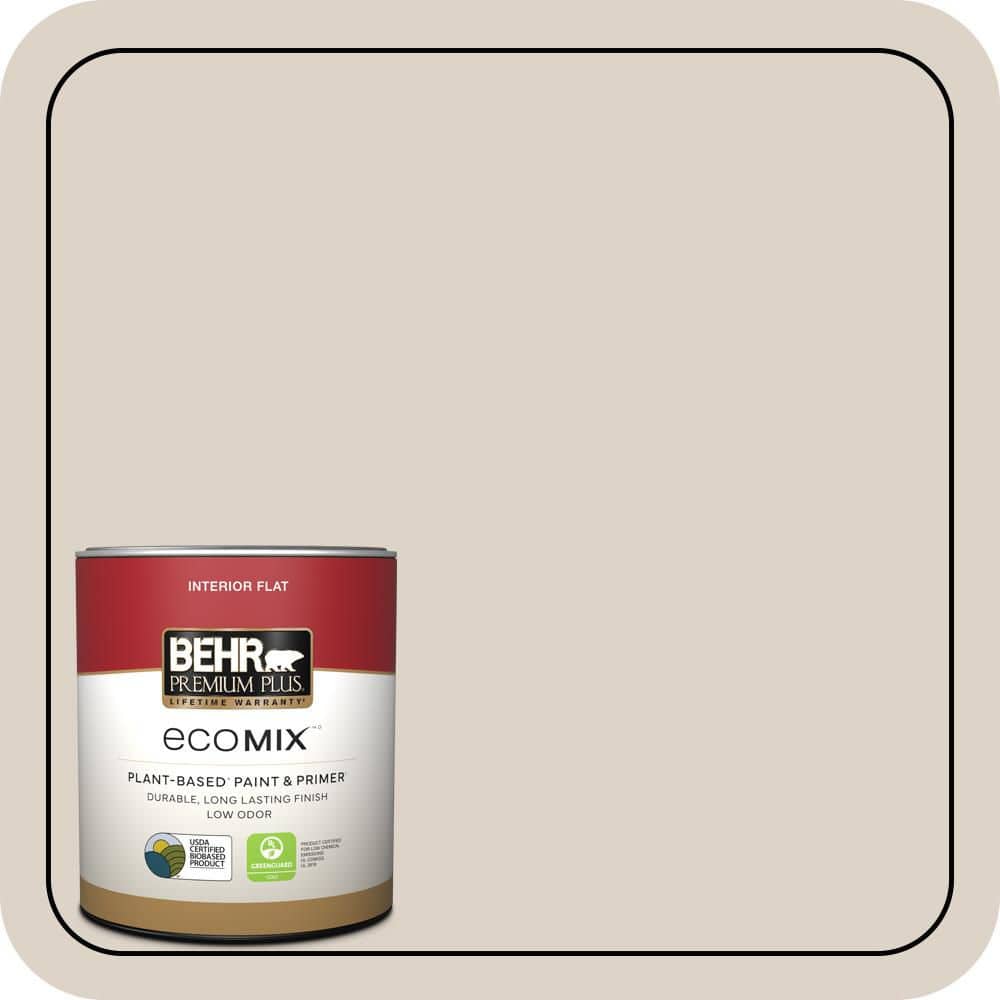 BEHR PREMIUM PLUS #OR-W06 Coconut Ice Flat EcoMix Plant-Based & Primer (1)