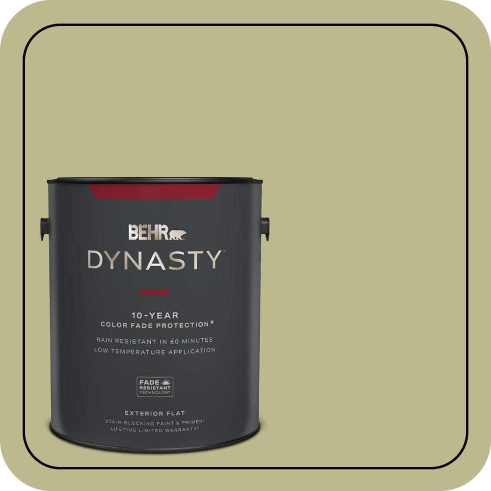 BEHR DYNASTY 1 gal. #S340-4 Back to Nature Flat Exterior Stain-Blocking Paint & Primer