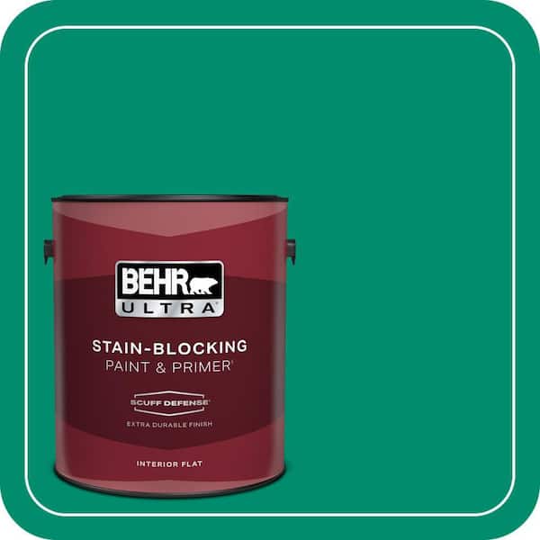 BEHR ULTRA 1 gal. #S-G-470 Festive Green Extra Durable Flat Interior Paint & Primer (2)