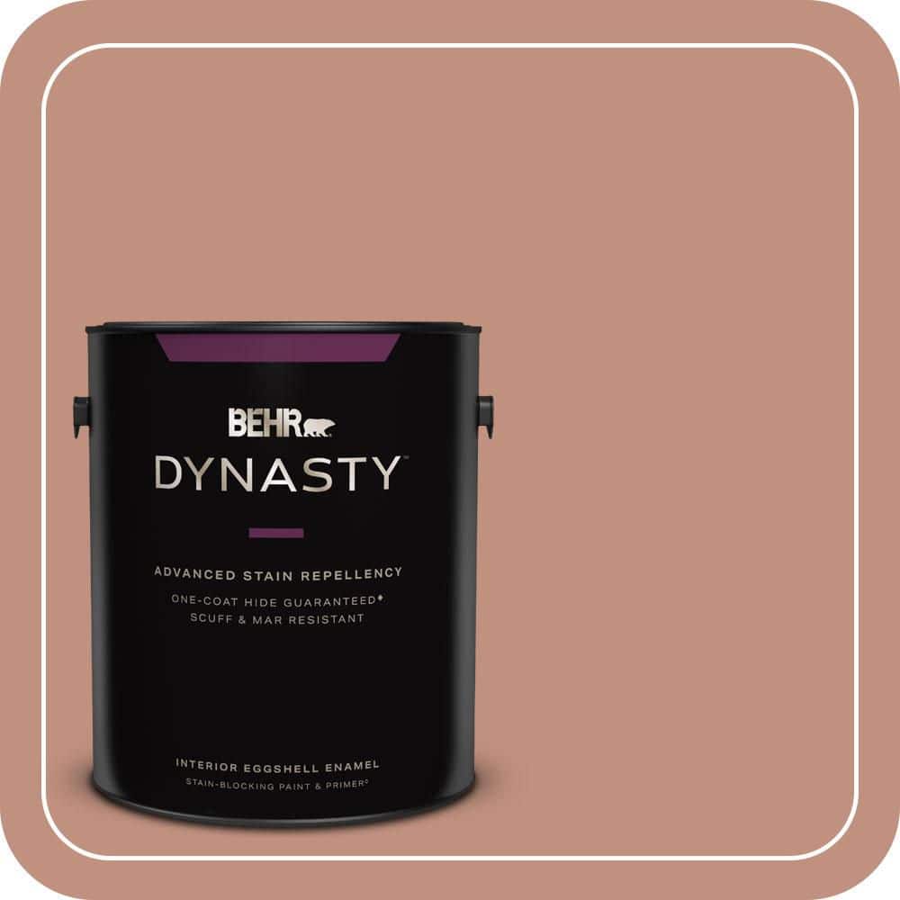 BEHR DYNASTY 1 gal. #MQ1-51 Mesa Peach One-Coat Hide Eggshell Enamel Interior Stain-Blocking Paint & Primer