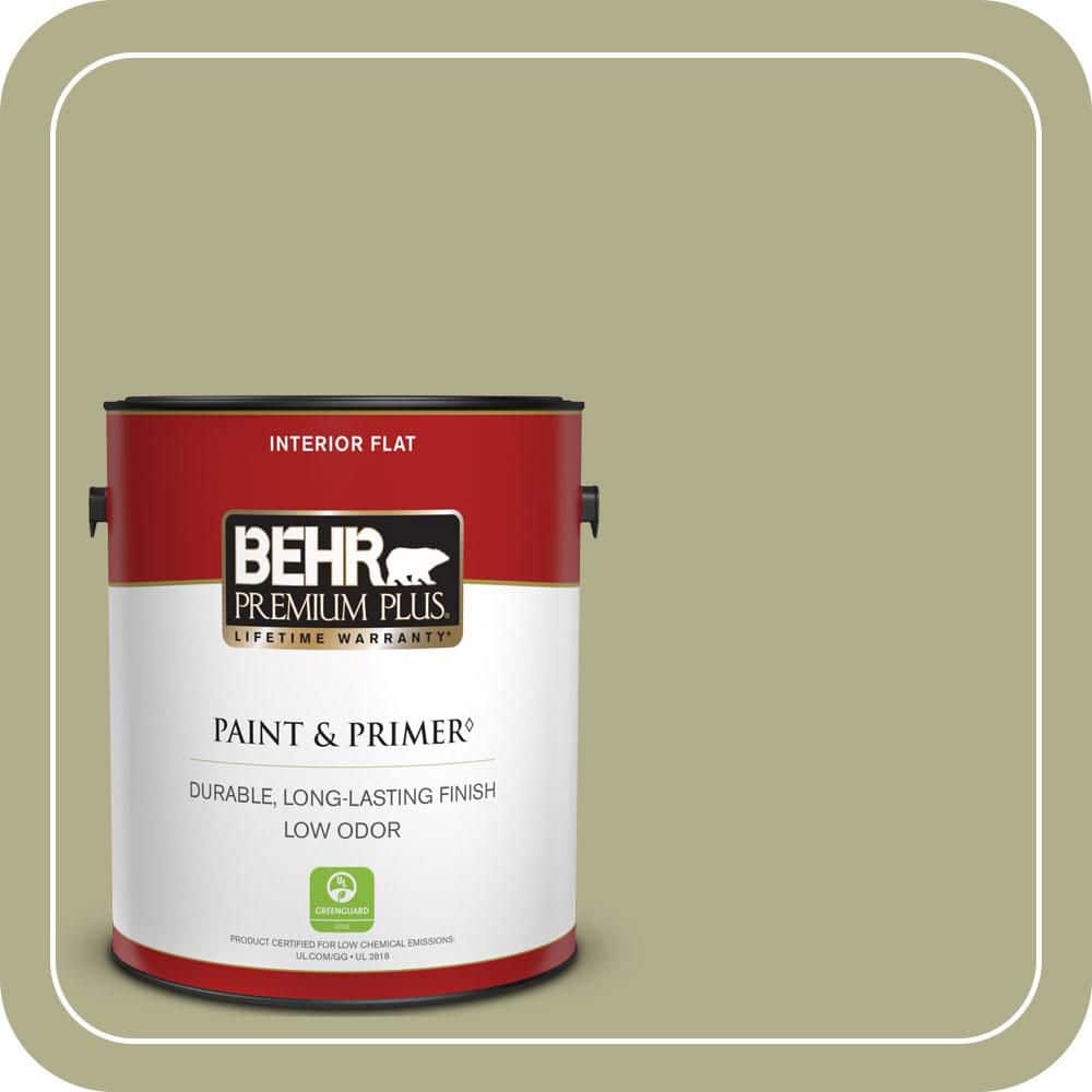 BEHR PREMIUM PLUS 1 gal. #PPU9-21 Sanctuary Flat Low Odor Interior Paint & Primer
