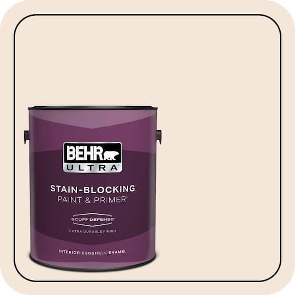 BEHR PREMIUM PLUS #ECC-55-2 Adobe White Flat Low Odor & Primer (2)