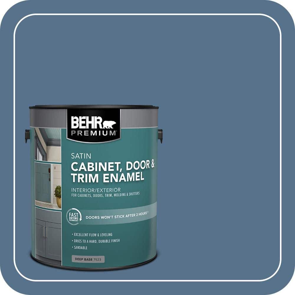 BEHR PREMIUM 1 gal. #PPU14-01 Arrowhead Lake Satin Enamel Interior/Exterior Cabinet, Door & Trim Paint (1)