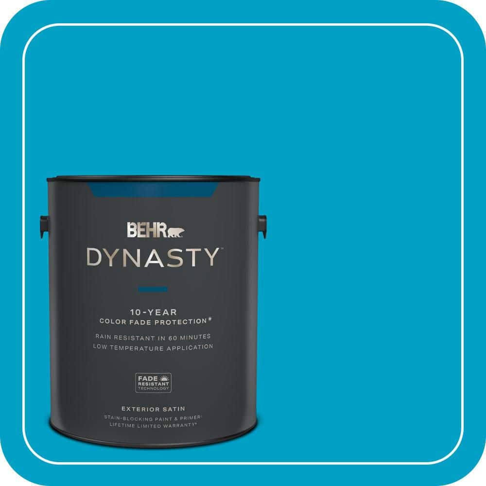BEHR DYNASTY 1 gal. #530B-6 Tropical Holiday Satin Enamel Exterior Stain-Blocking Paint & Primer