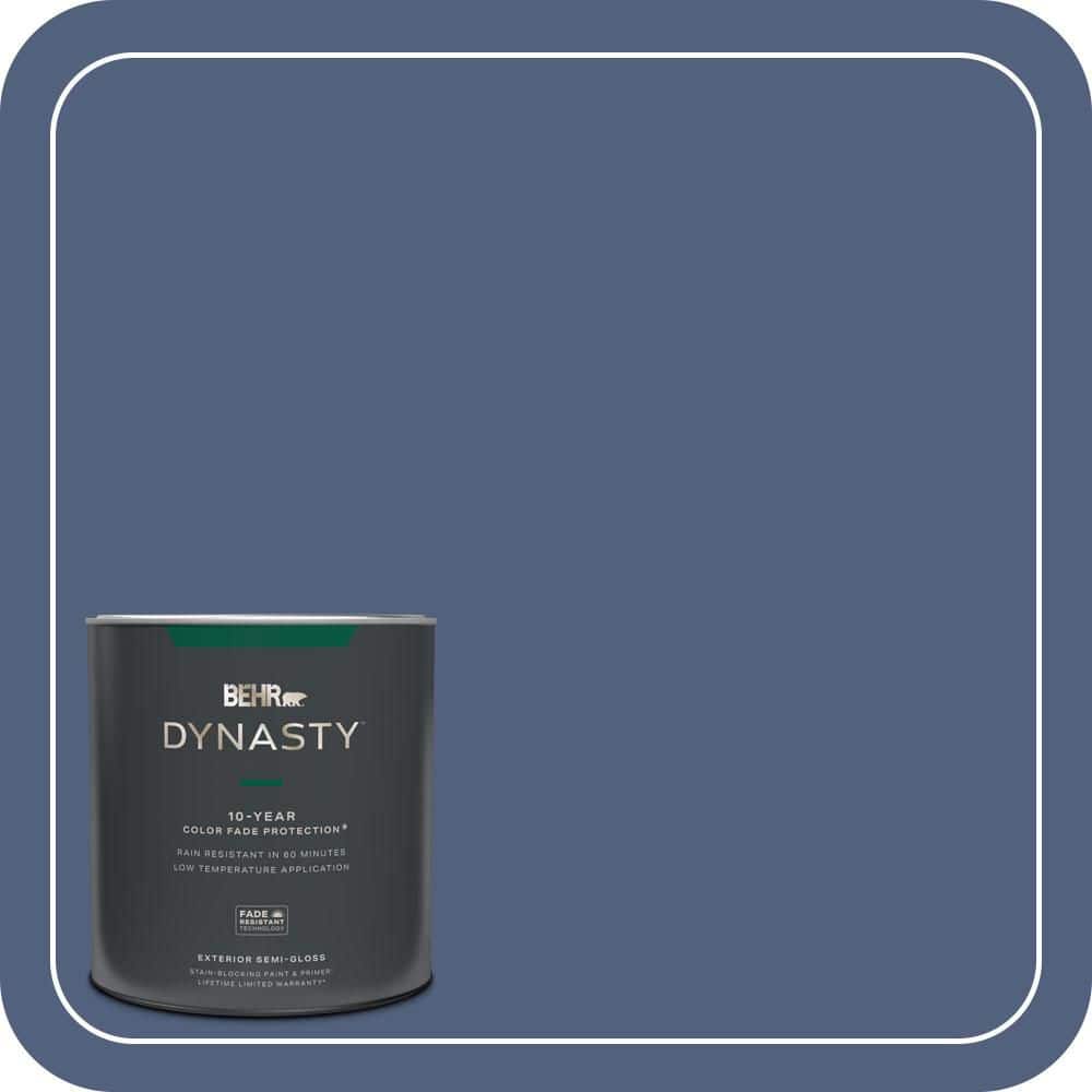 BEHR DYNASTY 1 qt. #MQ5-15 Award Night Semi-Gloss Exterior Stain-Blocking Paint & Primer