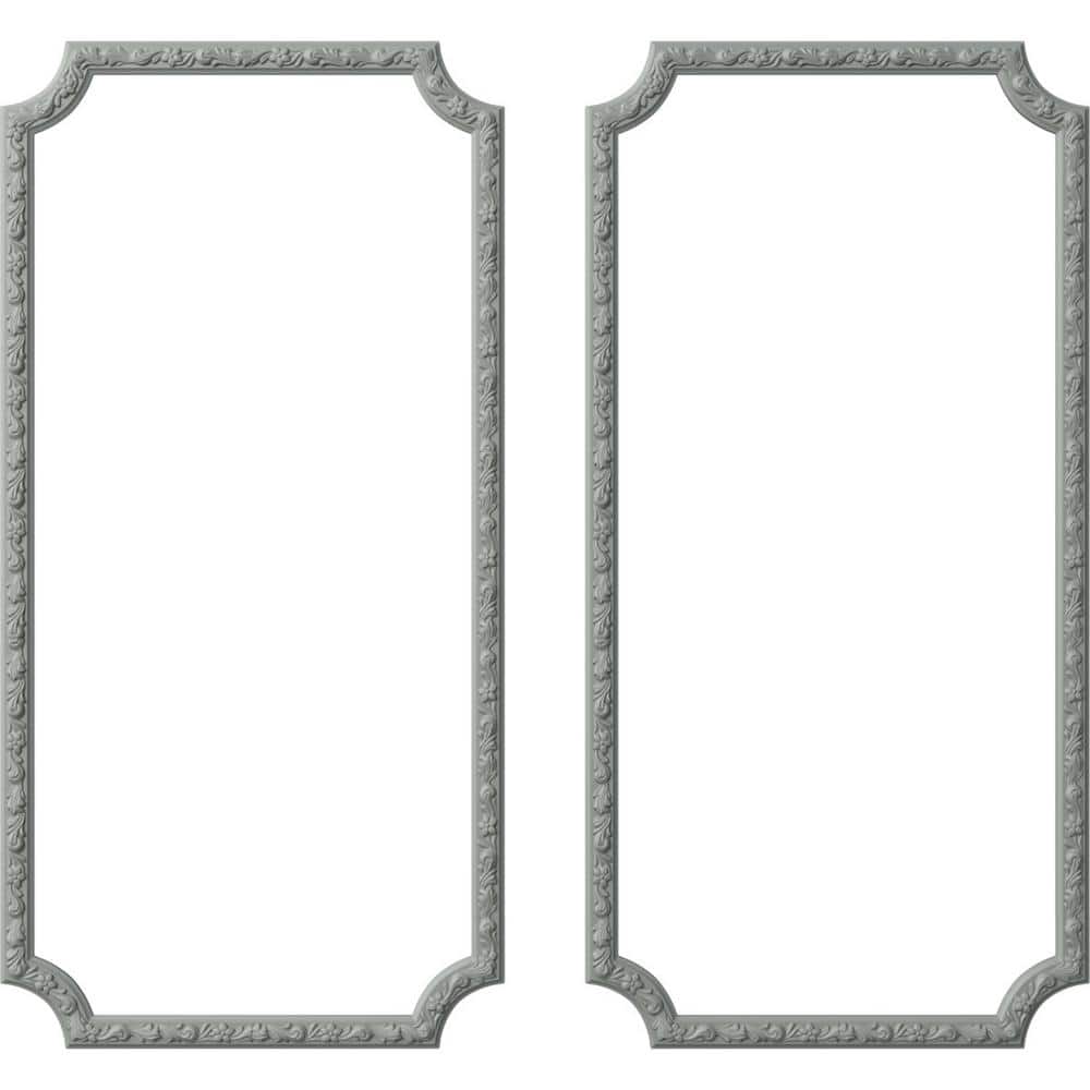 Ekena Millwork 13.35 Sq. Ft. Unfinished Polyurethane Sussex Floral Panel Moulding Kit (Double Panel) (1)