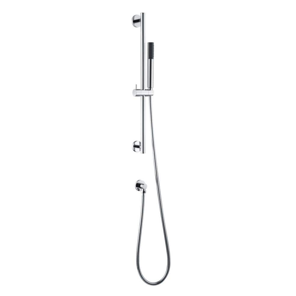 Ultra Faucets Kree Sweep 1-Spray Rectangle High Pressure Multifunction Wall Bar Shower Kit with Hand Shower in Polished Chrome