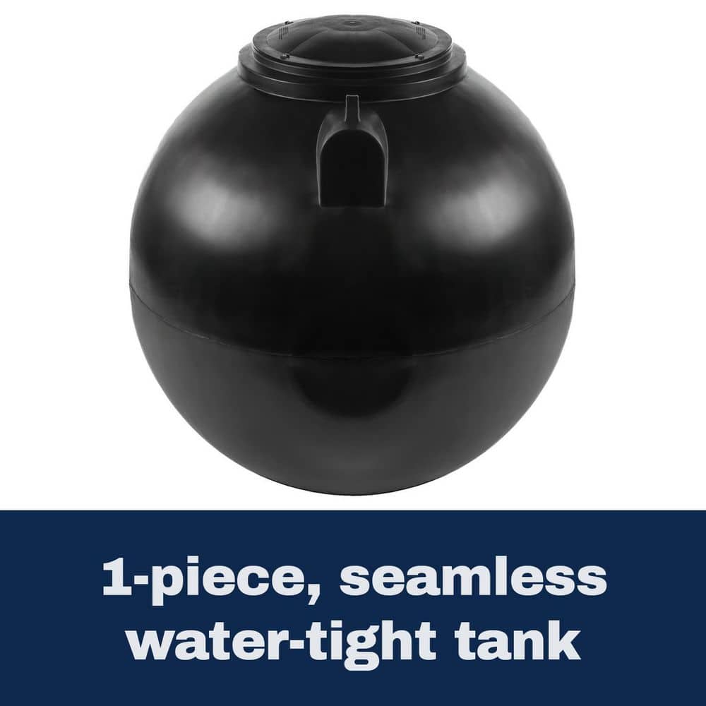 VPC 300 Gal. Black Polyethylene Sphere Septic Tank (3)