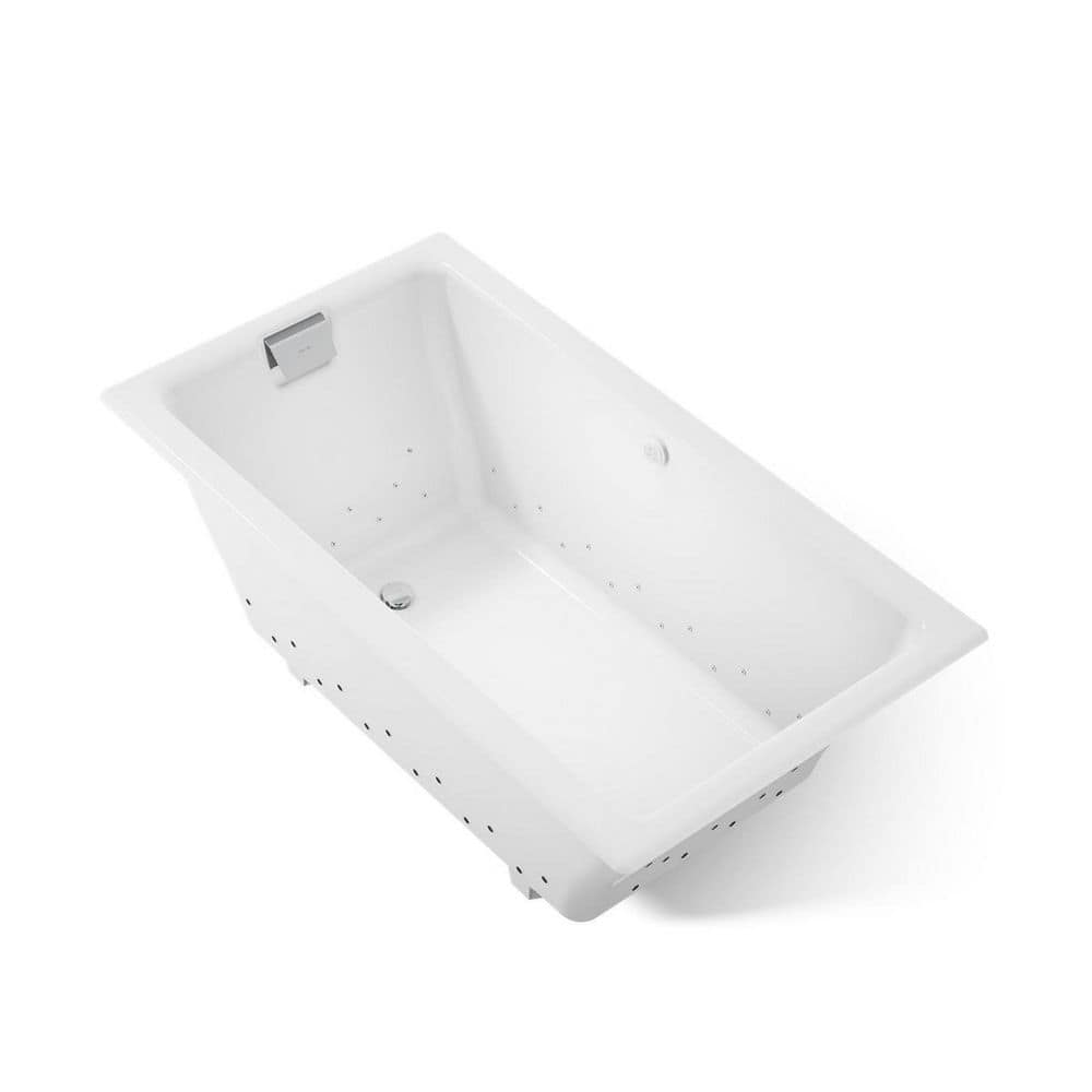 KOHLER Tea-for-Two 66 in. x 36 in. Rectangular Whirlpool Bathtub with Reversible Drain in White (1)