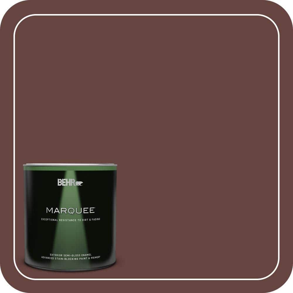 BEHR MARQUEE 1 qt. #S-G-730 Tawny Port Semi-Gloss Enamel Exterior Paint & Primer