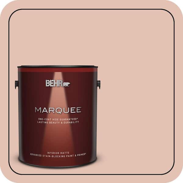BEHR MARQUEE 1 gal. #S180-2 Sunwashed Brick Matte Interior Paint & Primer (2)
