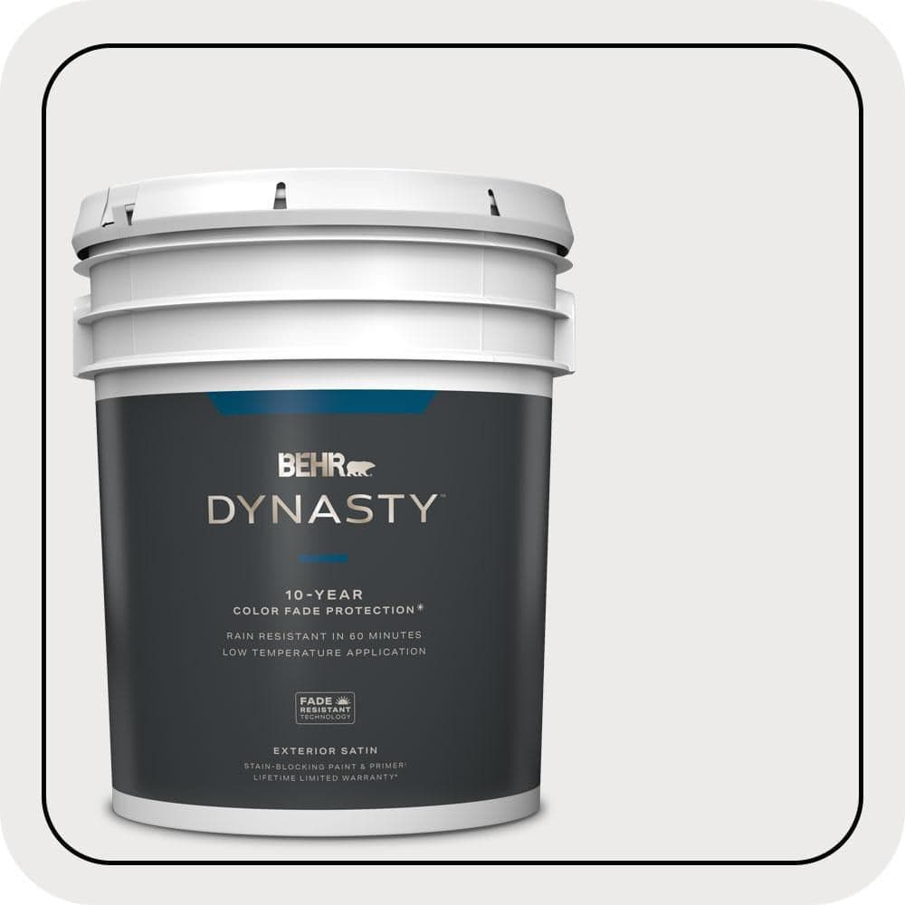 BEHR DYNASTY 5 gal. #640E-1 Silver Chalice Satin Enamel Exterior Stain-Blocking Paint & Primer