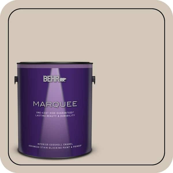 BEHR MARQUEE 1 gal. #MQ2-50 Gravelstone One-Coat Hide Eggshell Enamel Interior Paint & Primer (2)