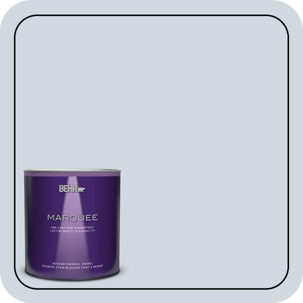 BEHR MARQUEE 1 qt. #MQ3-57 Siberian Ice One-Coat Hide Eggshell Enamel Interior Paint & Primer