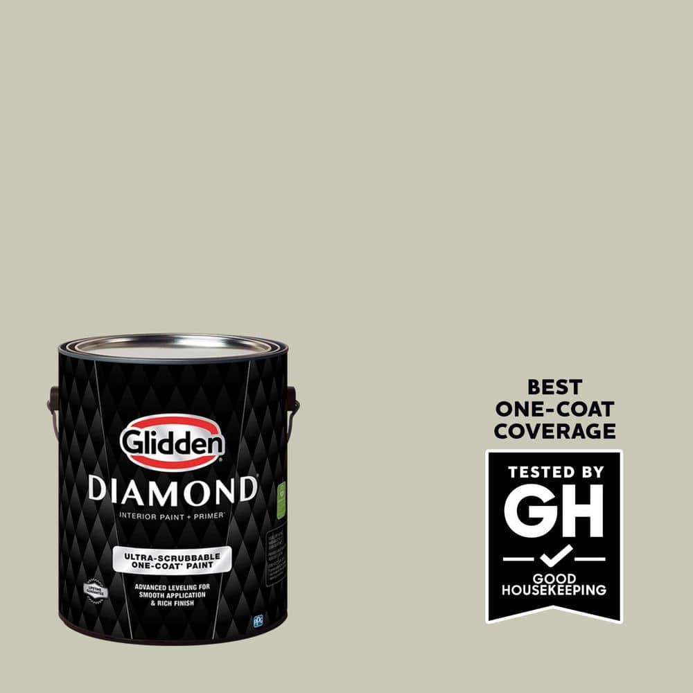 Glidden Diamond 1 gal. PPG1029-3 French Gray Linen Semi-Gloss Interior Paint with Primer