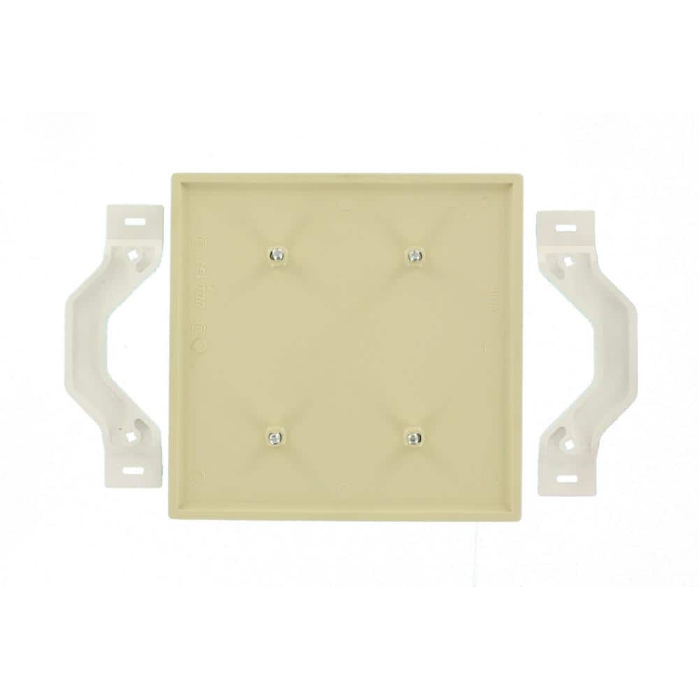 Leviton 2-Gang Ivory Blank Plate Nylon Strap Mount Standard Wall Plate (1-Pack) 80734-I (2)