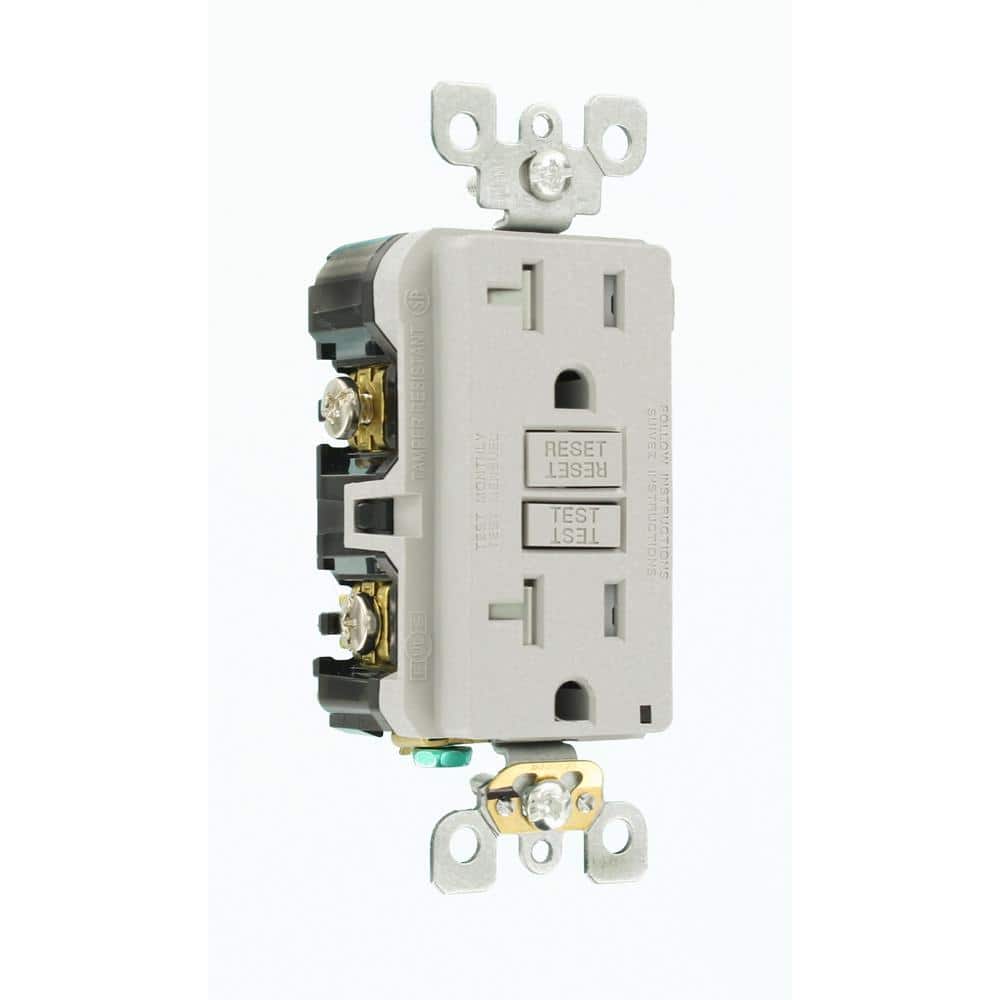 Leviton 125-Volt Duplex SmarTest Self-Test Tamper Resistant GFCI Outlet, GFTR2-KE