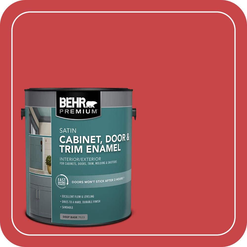 BEHR PREMIUM 1 gal. #P150-6 Whip Lash Satin Enamel Interior/Exterior Cabinet, Door & Trim Paint (1)