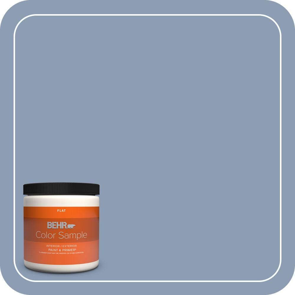 BEHR PREMIUM PLUS #PMD-72 Periwinkle Dusk Flat Interior/ & Primer Color Sample (1)