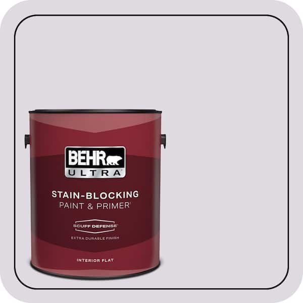BEHR ULTRA 1 gal. #PR-W01 Mystical Mist Extra Durable Flat Interior Paint & Primer (2)