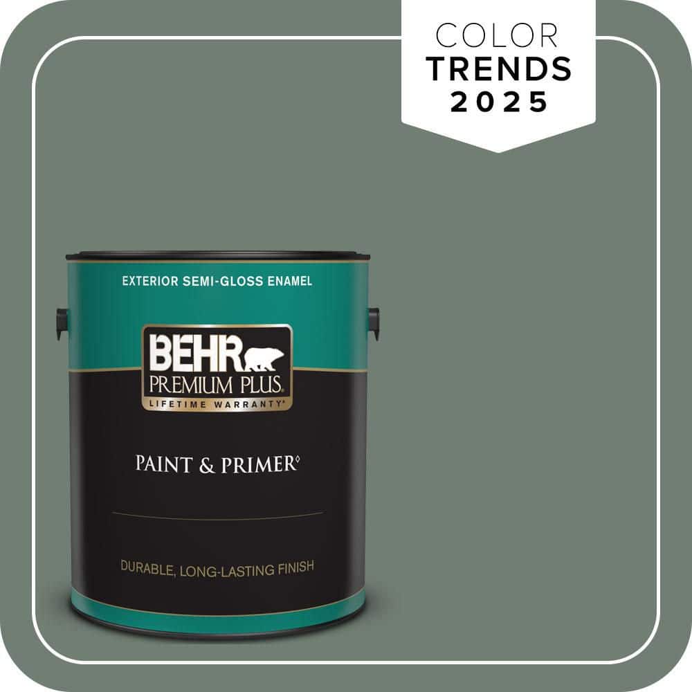 BEHR PREMIUM PLUS 1 gal. #N420-5 Boreal Semi-Gloss Enamel Exterior Paint & Primer