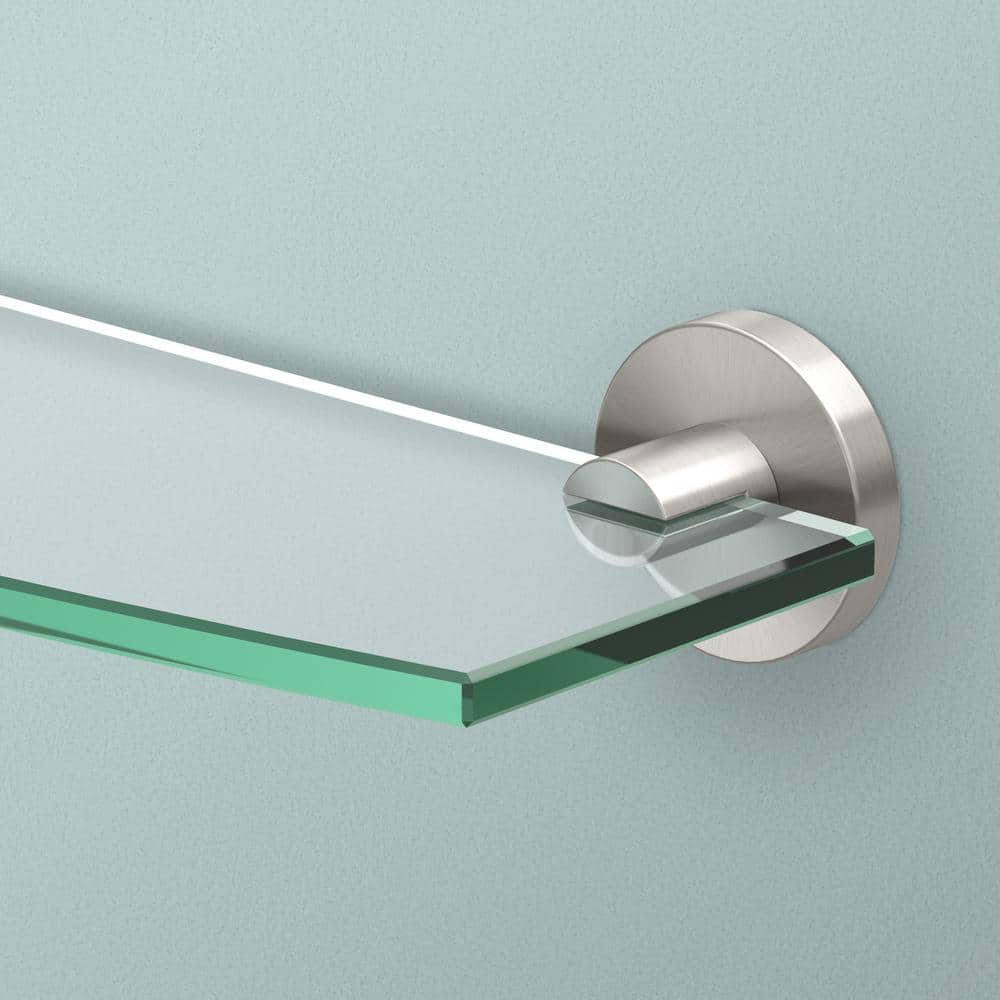 Gatco Reveal 20.13 in. W Glass Shelf in Satin Nickel (3)